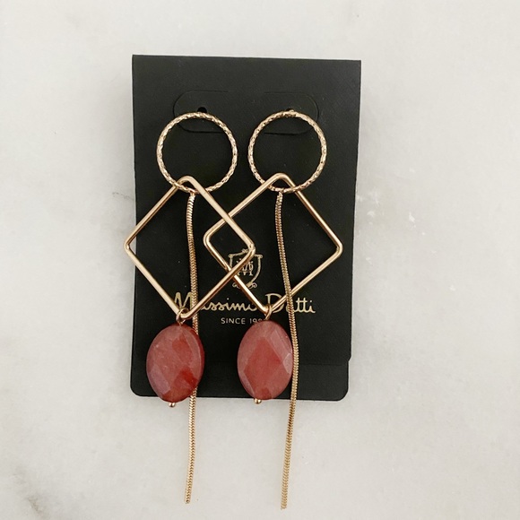 Massimo Dutti Stone Geometric Earrings - Picture 3 of 4